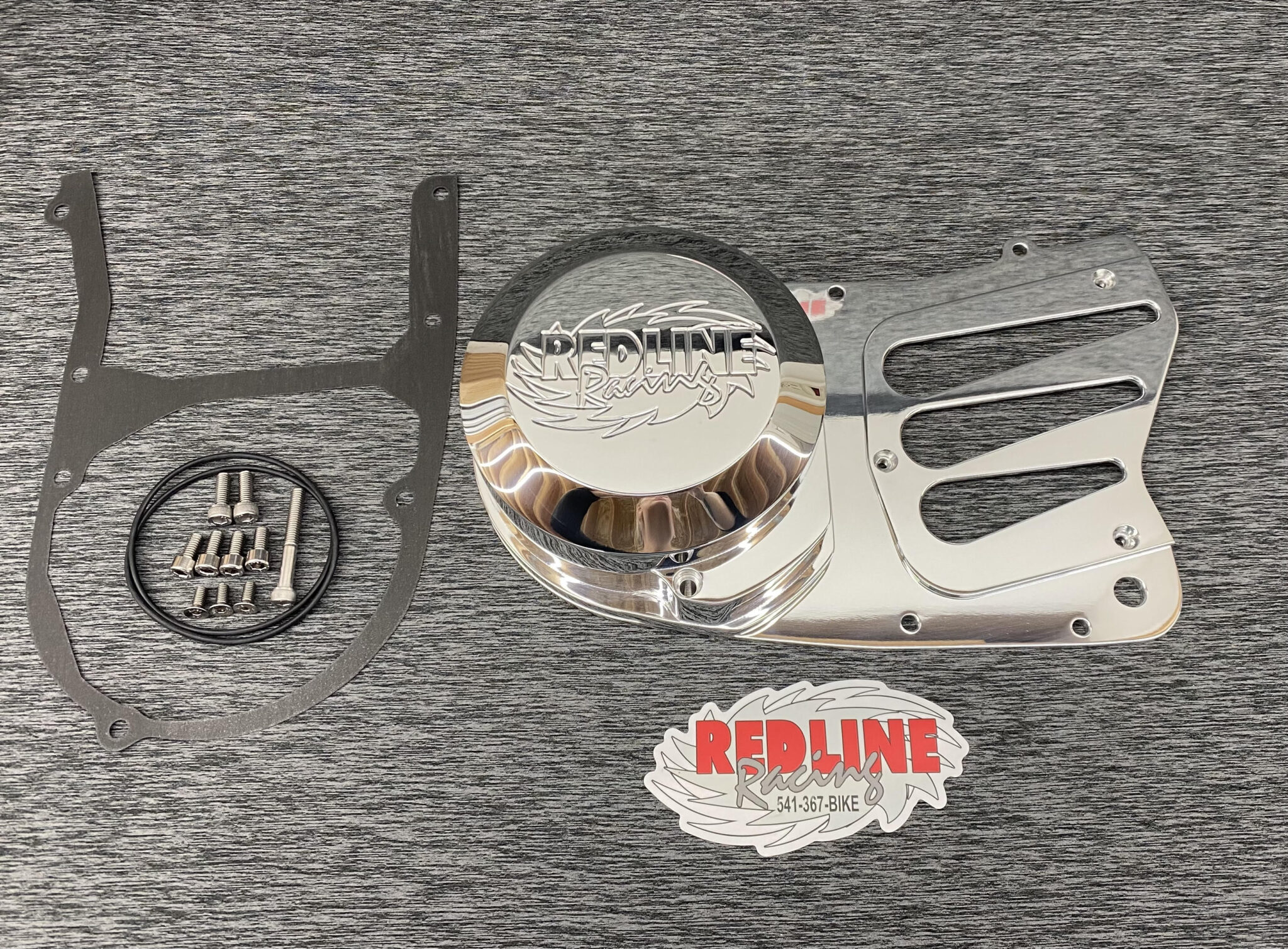 Mattoon Stator Cover Polished Billet Redline Racing
